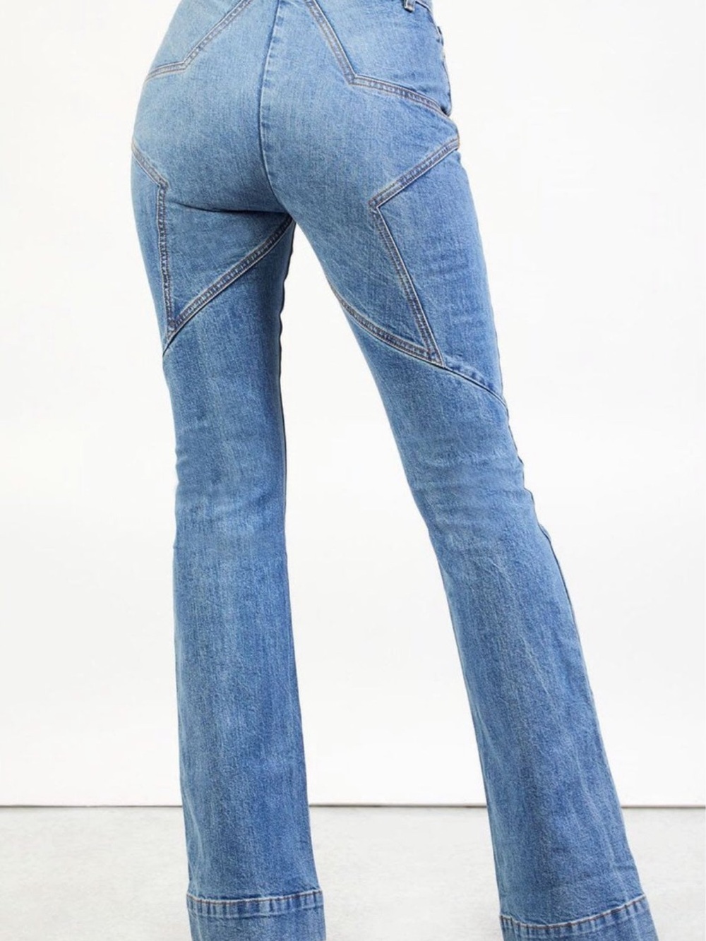REVICE Women's High-Waist Flare Jeans in Light Blue